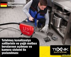 Kanalizasiya tutulmuş boruların açılması