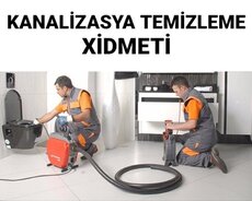 Kanalizasiya temizleme xidməti 7/24 saat